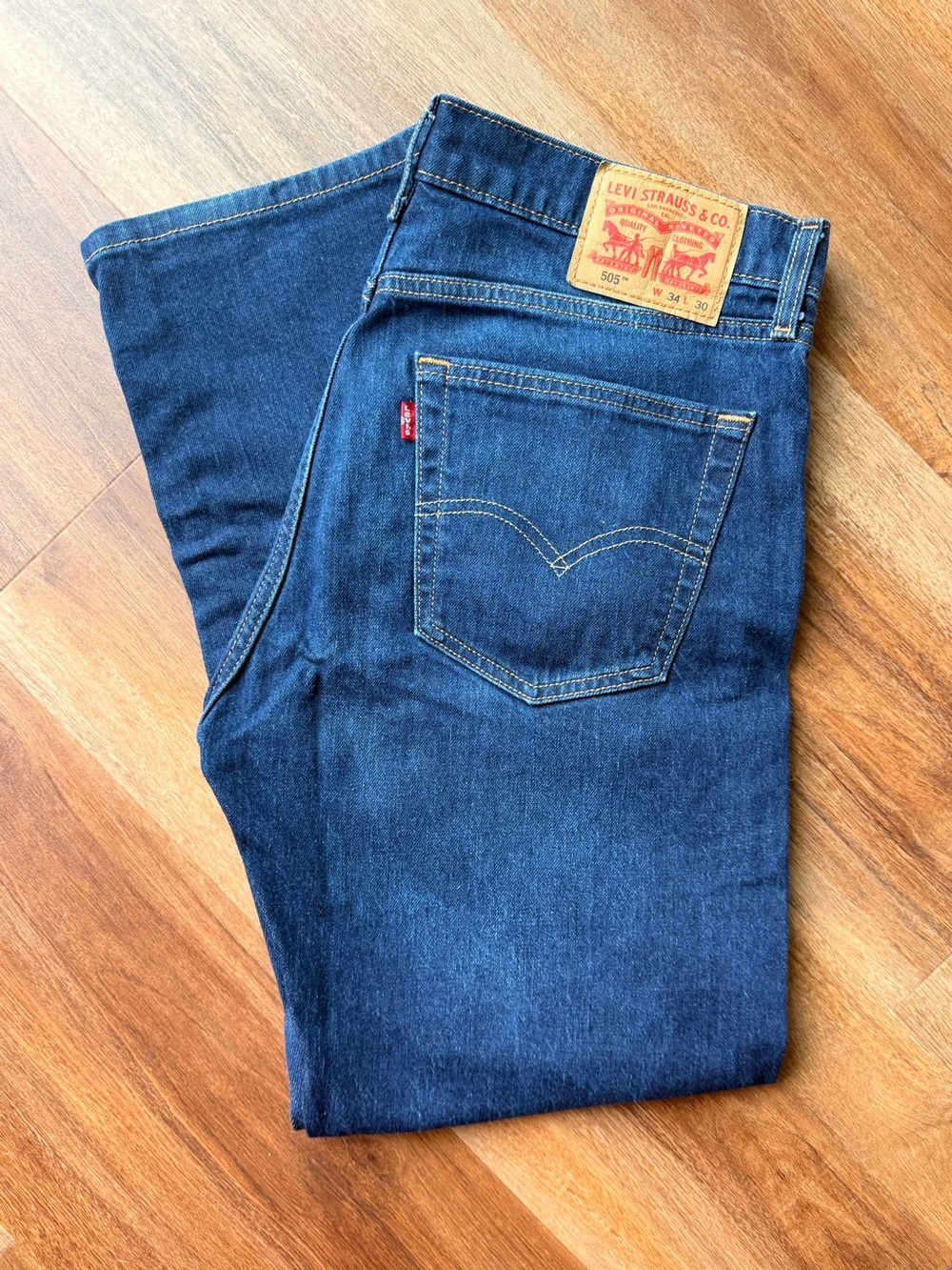 Levi's 505 Men's Dark Blue Straight Leg Jeans
